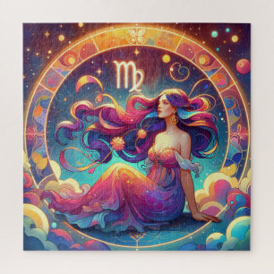 Beautiful Virgo Woman Horoscope Art Jigsaw Puzzle