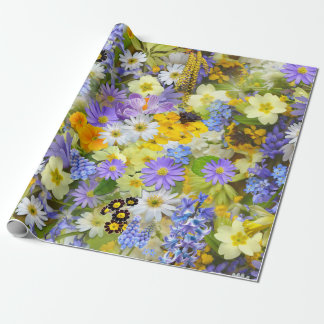 Beautiful Vivid Floral Design Wrapping Paper