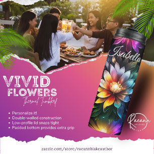 Beautiful Vivid Flowers Thermal Tumbler
