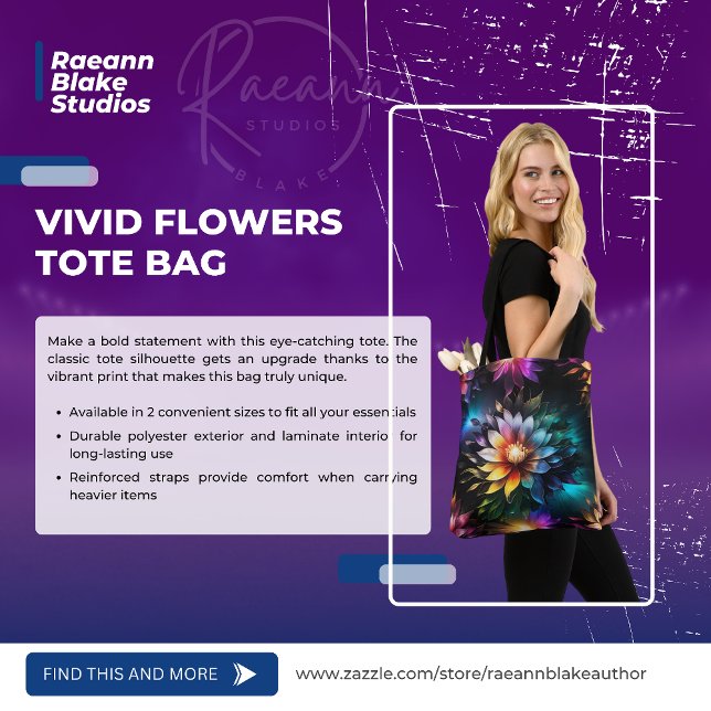 Beautiful Vivid Flowers Tote Bag (Creator Uploaded)
