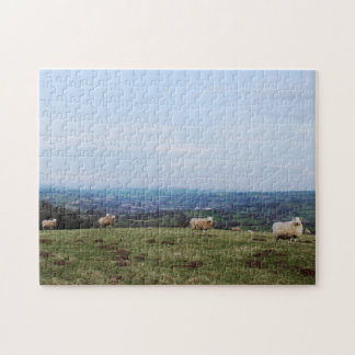 Beautiful Wales Hill View Landscape Welsh Sheep Jigsaw Puzzle