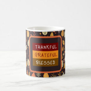Beautiful warm autumn leaves coffee mug