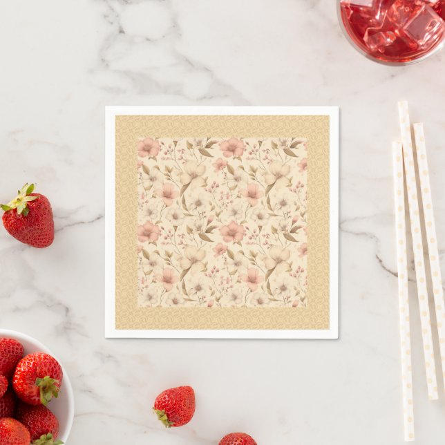 Beautiful warm glow butterscotch colour napkin (Insitu)