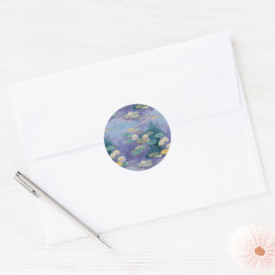 Beautiful Water Lilies Monet Art Classic Round Sticker