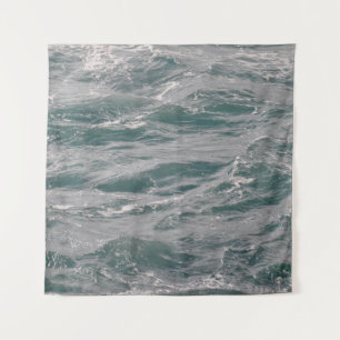 beautiful water surface abstract, aerial, aqua, ba tapestry