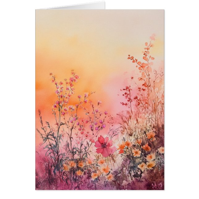 Beautiful Watercolor All Occasion Notecards (Front)