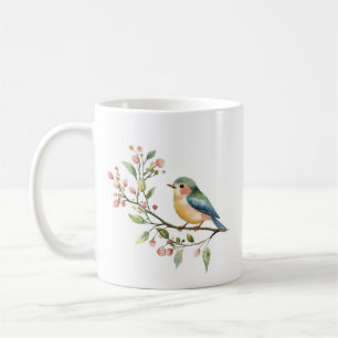 Beautiful Watercolor Bird Coffee Mug