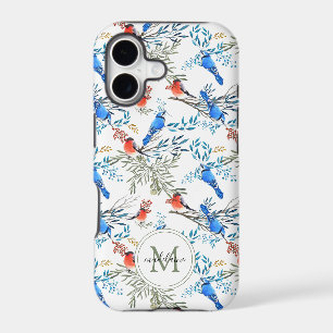 Beautiful Watercolor Birds and Foliage Pattern