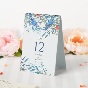 Beautiful Watercolor Birds and Foliage Wedding