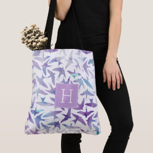 Beautiful Watercolor Birds Pattern Tote Bag