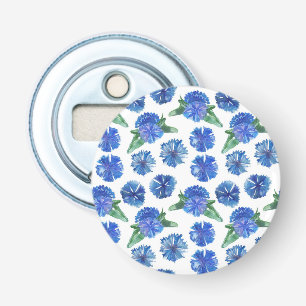 Beautiful watercolor blue cornflowers bottle opener