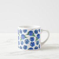 Beautiful watercolor blue cornflowers