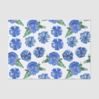 Beautiful watercolor blue cornflowers tissue paper
