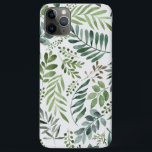 Beautiful Watercolor Botanical Leaves iPhone 11 Pro Max Case<br><div class="desc">elegant hand painted watercolor greenery leaves pattern</div>