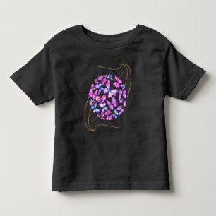 Beautiful Watercolor Butterflies with Gold Bling Toddler T-Shirt