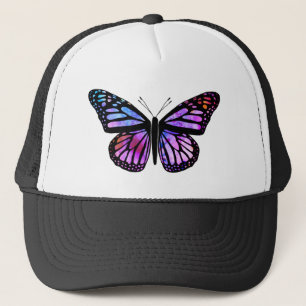 Beautiful Watercolor Butterfly Art Purple Trucker Hat