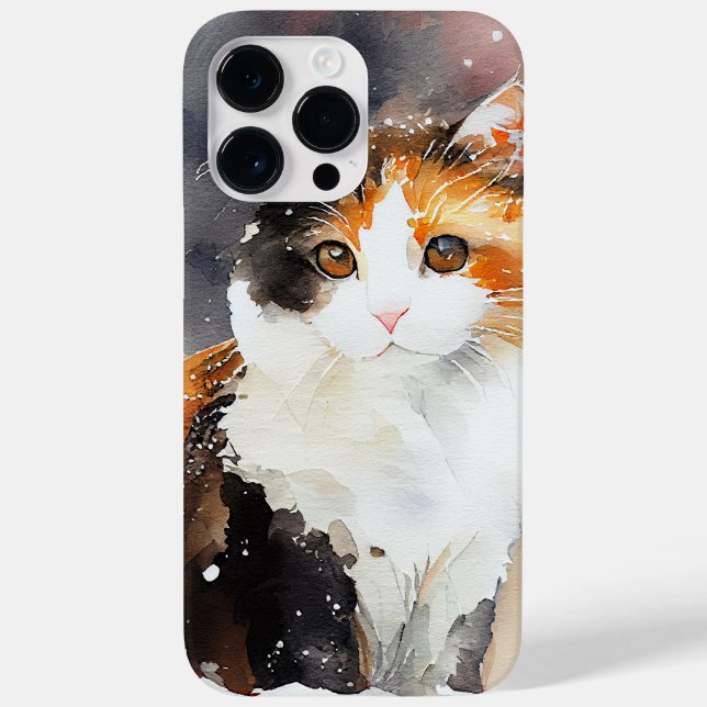 BEAUTIFUL WATERCOLOR CALICO CAT  Case-Mate iPhone CASE (Back)
