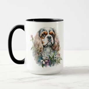 BEAUTIFUL WATERCOLOR CAVALIER KING CHARLES SPANIEL MUG