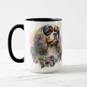 BEAUTIFUL WATERCOLOR CAVALIER KING CHARLES SPANIEL MUG