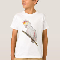 Beautiful watercolor cockatoo parrot hand drawing