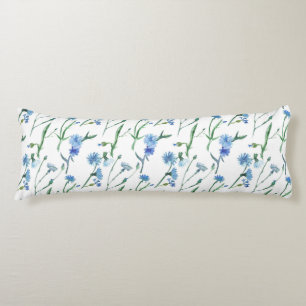 Beautiful watercolor cornflowers body cushion