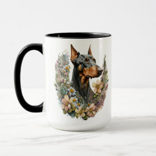 BEAUTIFUL WATERCOLOR DOBERMAN PINSCHER DOG MUG