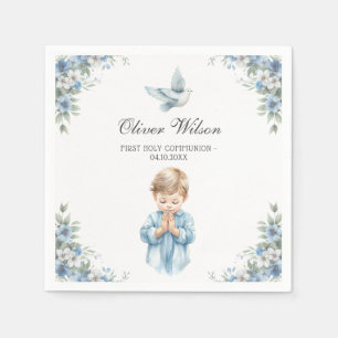Beautiful Watercolor First Holy Communion Napkin