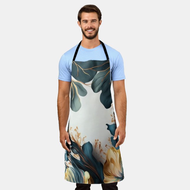 Beautiful watercolor floral apron (Worn)