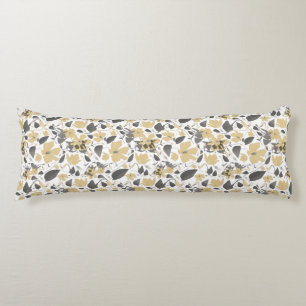 Beautiful Watercolor Floral Clematis Flowers Body Cushion