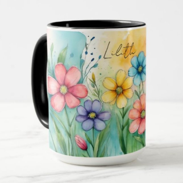Beautiful Watercolor Floral Coffee Mug (Creator Uploaded)