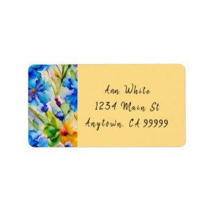 Beautiful watercolor. Floral garden Label