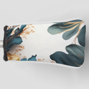 Beautiful watercolor floral golf head cover