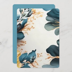 Beautiful watercolor floral invitation