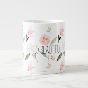 Beautiful Watercolor Floral Large Coffee Mug