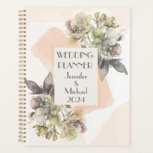 Beautiful watercolor flower bouquet planner
