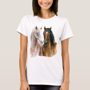 Beautiful Watercolor Horses T-Shirt