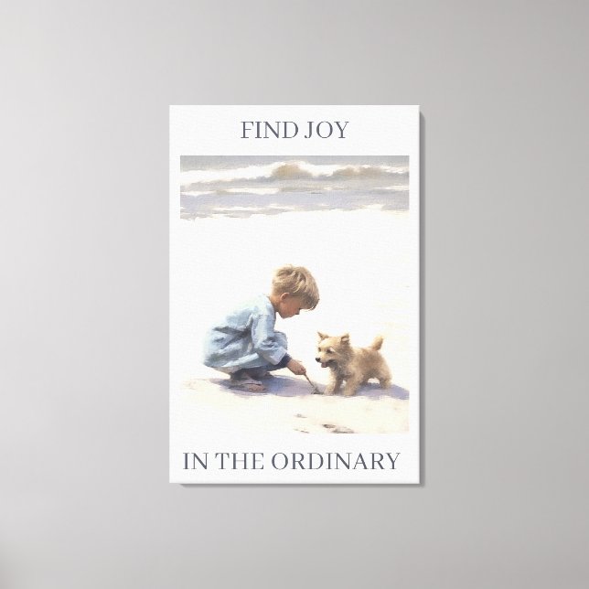 Beautiful Watercolor Inspirational Beach  Canvas Print (Front)