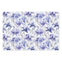 Beautiful Watercolor Iris Flower Light Purple Art