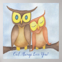 Beautiful Watercolor Owl Lovers