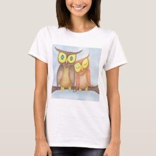 Beautiful Watercolor Owl Lovers T-Shirt