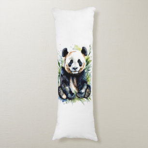 Beautiful Watercolor Panda Bear  Body Cushion