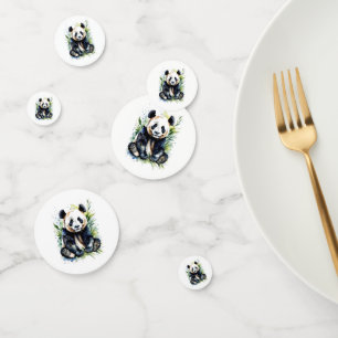 Beautiful Watercolor Panda Bear Confetti