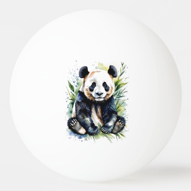 Beautiful Watercolor Panda Bear  Ping Pong Ball (Front)