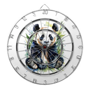 Beautiful Watercolor Panda Bear Regulation Dartboard