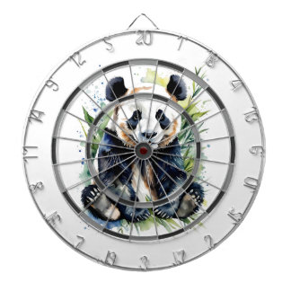 Beautiful Watercolor Panda Bear Regulation Dartboard
