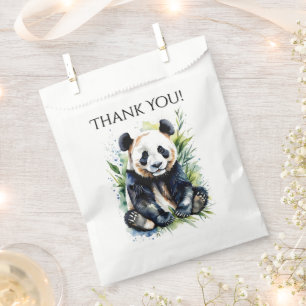Beautiful Watercolor Panda Bear Thank You Favour Bags