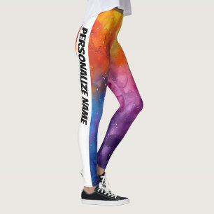 Beautiful Watercolor PERSONALIZE Leggings