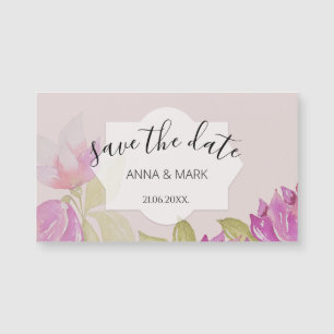 Beautiful Watercolor Pink Flowers Hand-painted