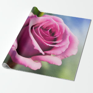 Beautiful Watercolor Pink Rose Modern Collection Wrapping Paper