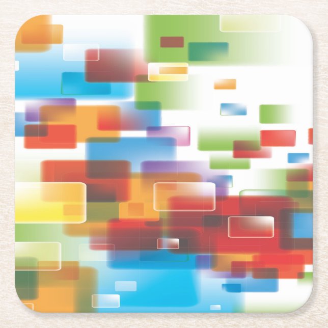 Beautiful Watercolor Print Coaster Set (Front)